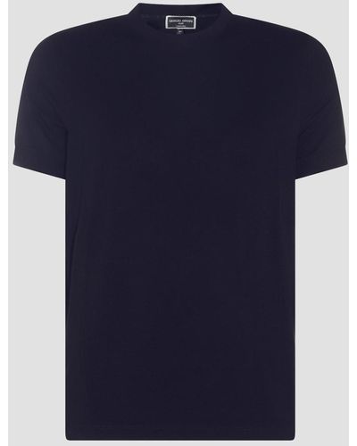 Giorgio Armani Dark Viscose T-Shirt - Blue