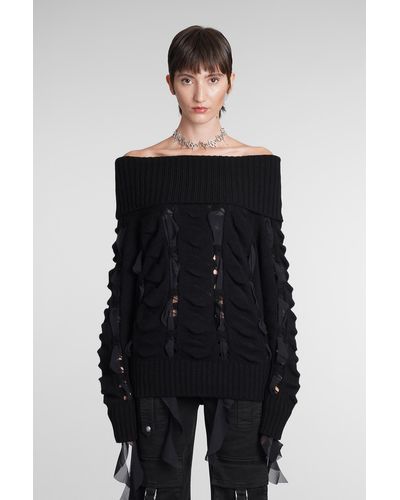 Blumarine Knitwear In Black Wool
