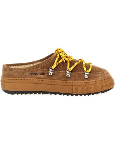DSquared² Brown 'boogie' Mule Trainers