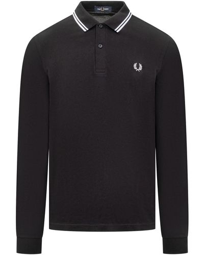 Fred Perry Long Sleeve Polo - Blue