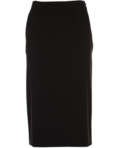 Alberta Ferretti Side Zip Skirt - Black