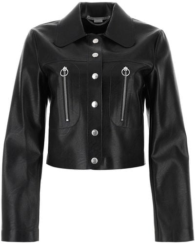 Stella McCartney Collared Button-up Jacket - Black