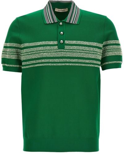 Wales Bonner 'Dawn' Polo Shirt - Green
