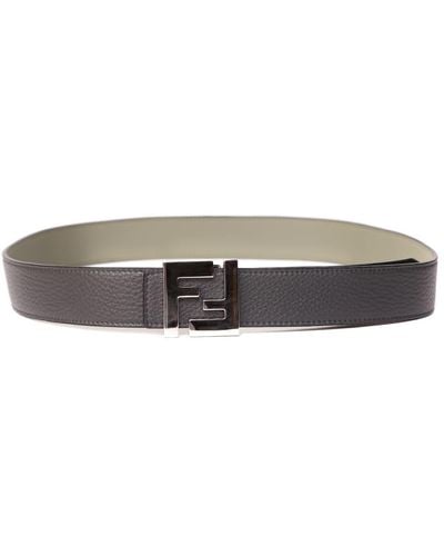 Fendi Reversible Dark Belt - Grey
