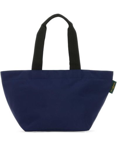 Herve Chapelier Dark Canvas 1028N Shopping Bag - Blue