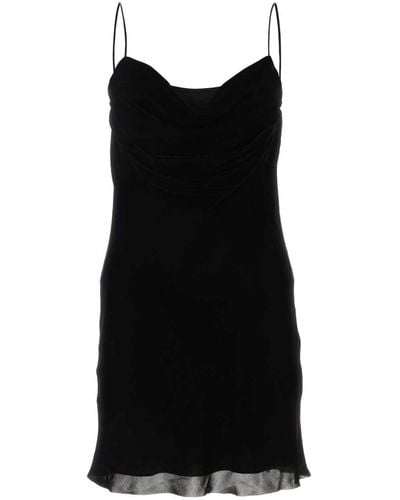 Dion Lee Velvet Mini Dress - Black