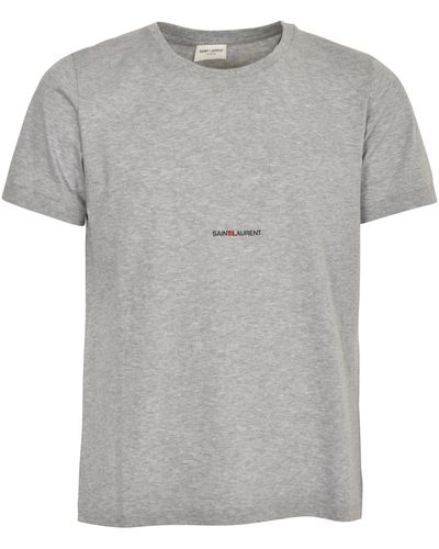 Saint Laurent T-shirts And Polos Gray