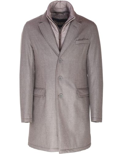 Herno Coat Cashmere in Black for Men | Lyst UK