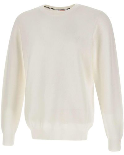 Sun 68 Round Vintage Cotton Sweater - White