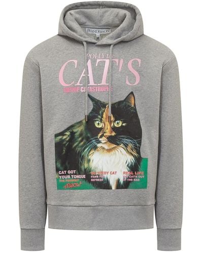 JW Anderson Polly The Cats Hoodie - Grey