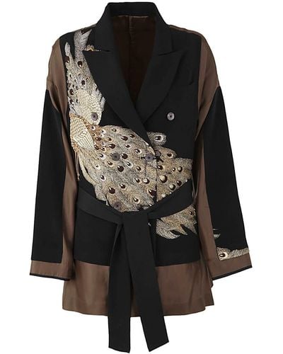 Ibrigu Cupro Kimono Jacket - Black