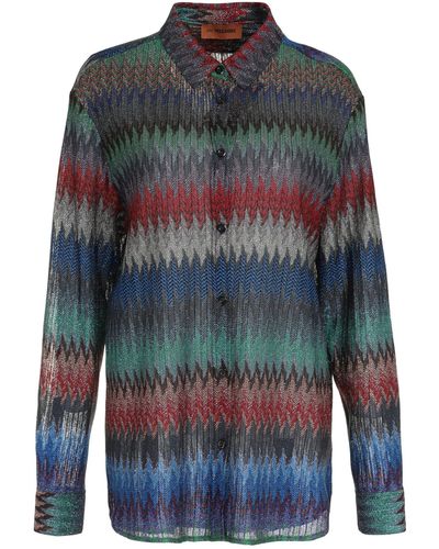 Missoni Chevron Knit Shirt - Multicolour