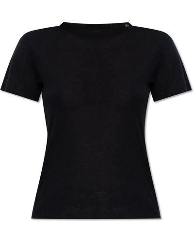 Anine Bing Amani T-Shirt With Logo - Black
