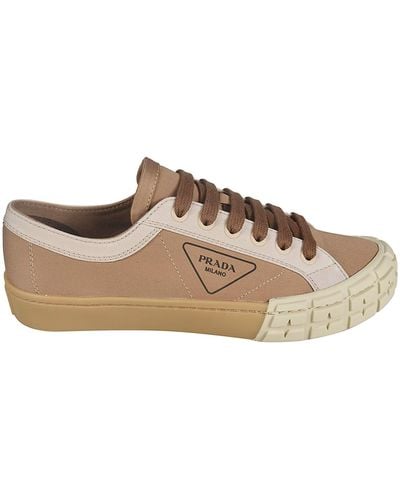 Prada Gabardine Bicol Sneakers - Brown
