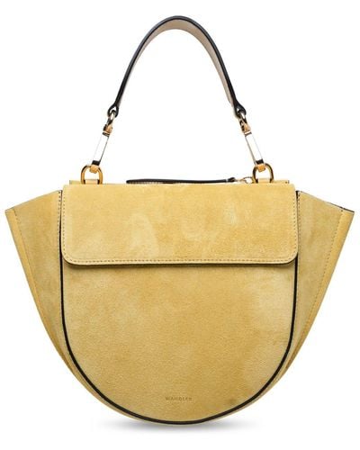 Wandler Mini 'Hortensia' Sand Calf Leather Bag - Metallic