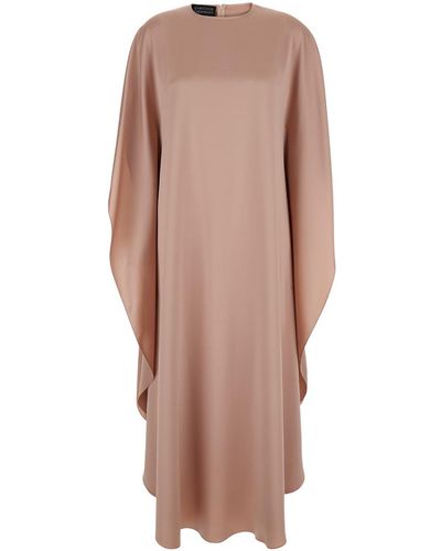 Gianluca Capannolo Long Dress With Boat Neck - Brown