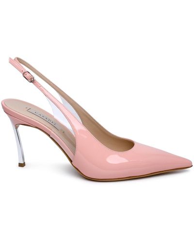Casadei 'Superblade' Tiffany Patent Leather Slingbacks - Pink