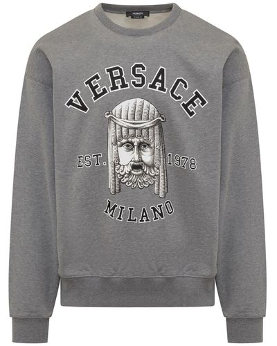 Versace Le Maschere Sweater - Gray