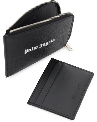 Palm Angels Mini Pouch With Pull-Out Cardholder - Black