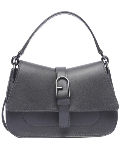 Furla Flow Mini Top Hand Bag - Gray