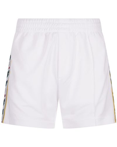 Casablancabrand Shorts With Laurel Graphics - White