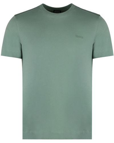 Zegna Cotton Crew-neck T-shirt - Green