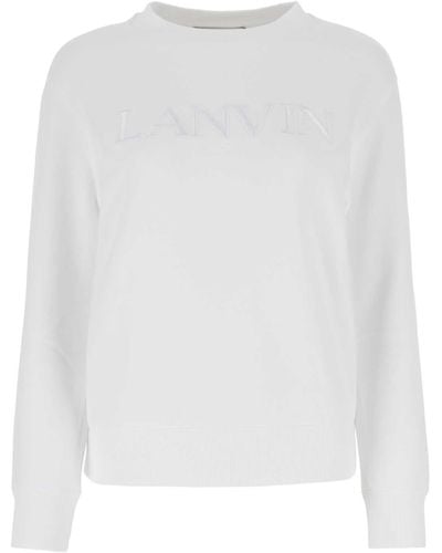 Lanvin Cotton Sweatshirt - White