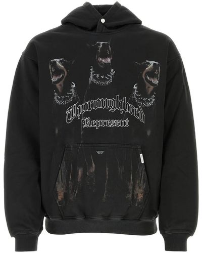 Represent Dark Cotton Thoroughbred Sweatshirt - Black