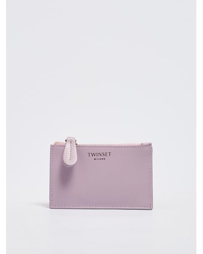 Twin Set Fabric Wallet - Purple