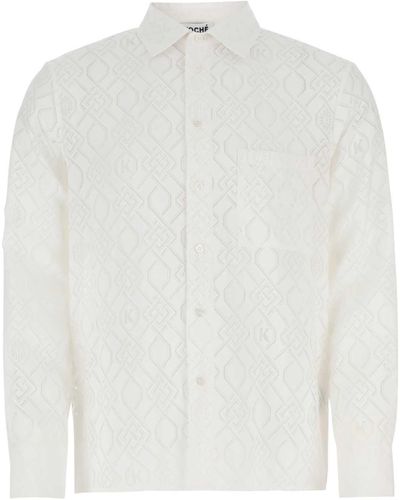 Koche Embroidered Viscose Blend Shirt - White