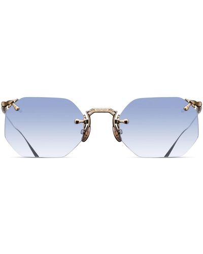 Matsuda M3104 - Brushed Gold Sunglasses - Black