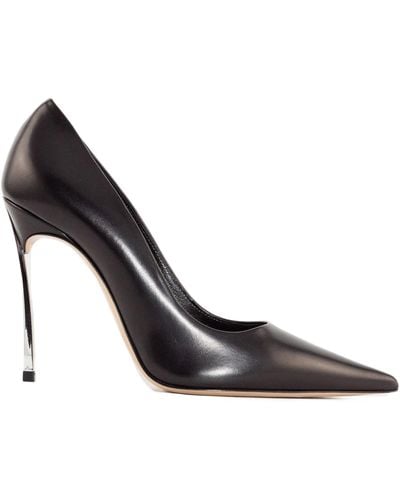 Casadei Calf Leather Blade Tiffany Court Shoes - Metallic