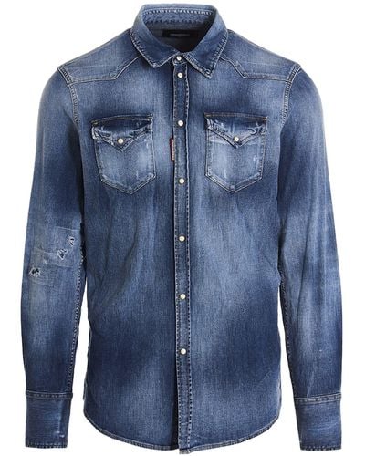 DSquared² 'Icon Western’ Shirt - Blue