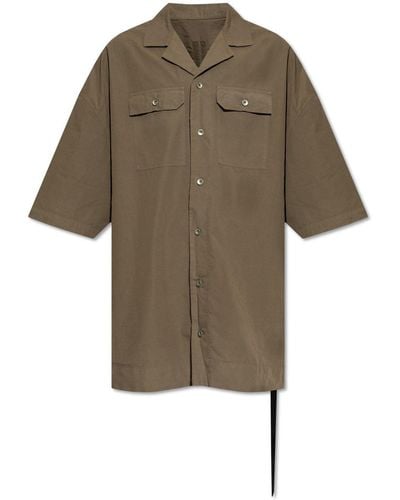Rick Owens Magnum Tommy Short-Sleeved Shirt - Brown