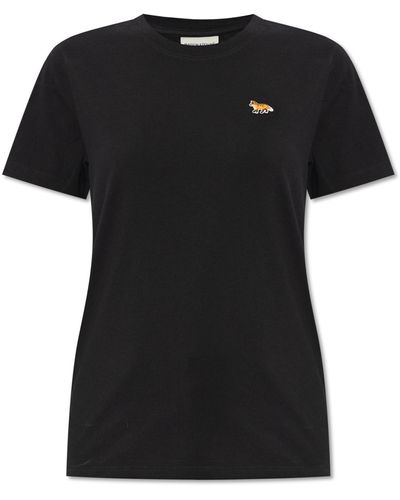 Maison Kitsuné T-Shirt With Logo - Black