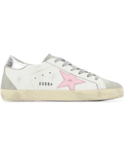 Golden Goose Leather Super Star Classic Trainers - White