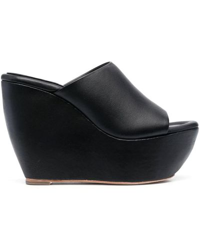 Paloma Barceló Wedge Sandals - Black