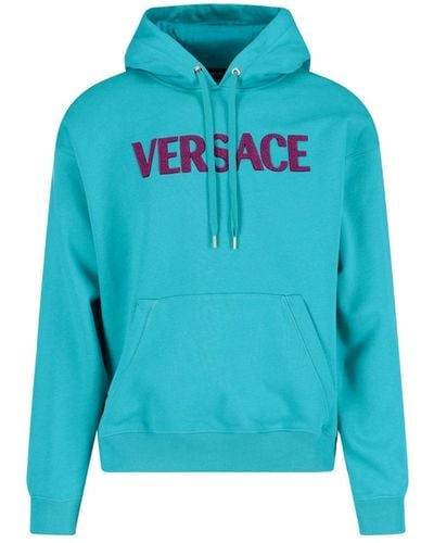 Versace Cotton Logo Sweatshirt - Blue