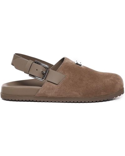 cc dad sandals mule cream black calfskin