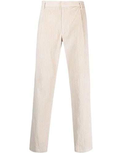 Emporio Armani Straight-leg Corduroy Pants - Natural