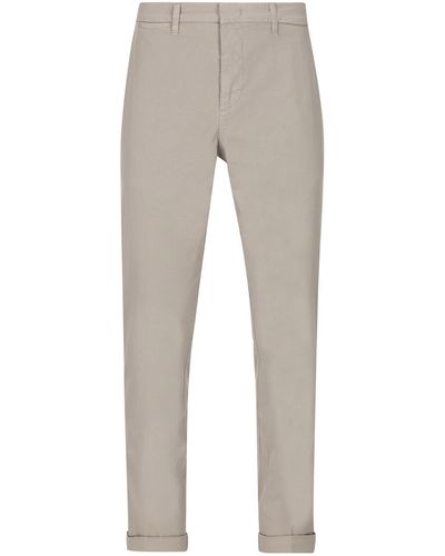 Fay Stretch-Cotton Capri Trousers - Grey
