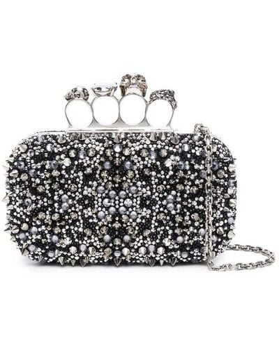 Alexander McQueen Knuckle Clutch - White