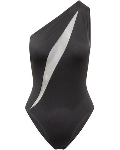 Versace One-shoulder One-piece Swimsuit - Black