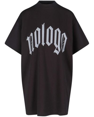 Balenciaga Nologo Oversize T-Shirt - Black