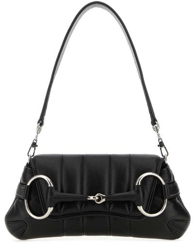 Gucci Horsebit Chain Small Shoulder Bag - Black