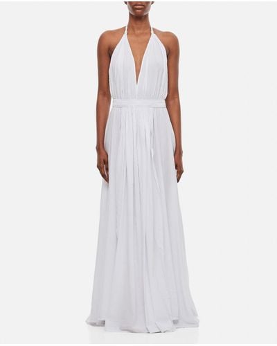 Caravana Hera Cotton Long Dress With Slits - White