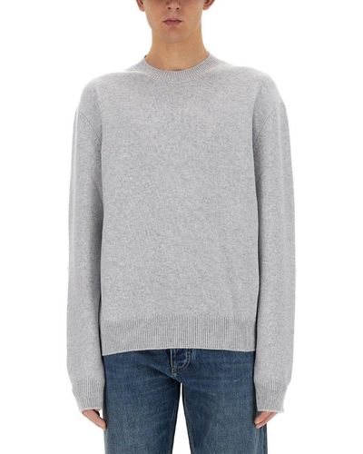 Bottega Veneta Crewneck Knitted Sweater - Gray
