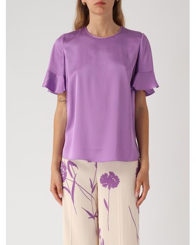 Twin Set Viscose T-Shirt - Purple