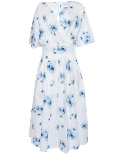 Ballantyne Dress With Flowers - Blue