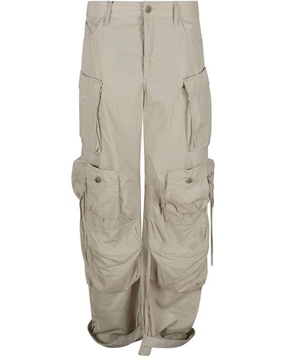 The Attico Fern Long Cargo Pants - Natural